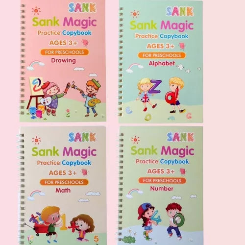 Set cuadernos magic caligrafia Montessori