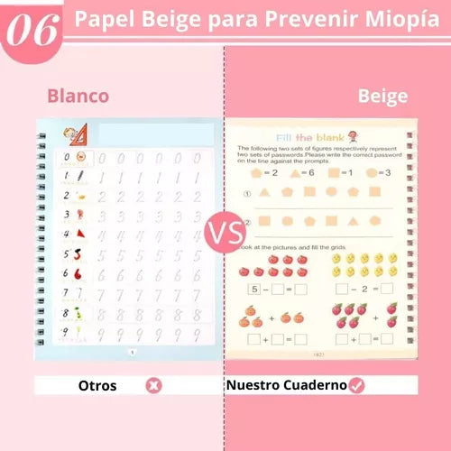 Set cuadernos magic caligrafia Montessori